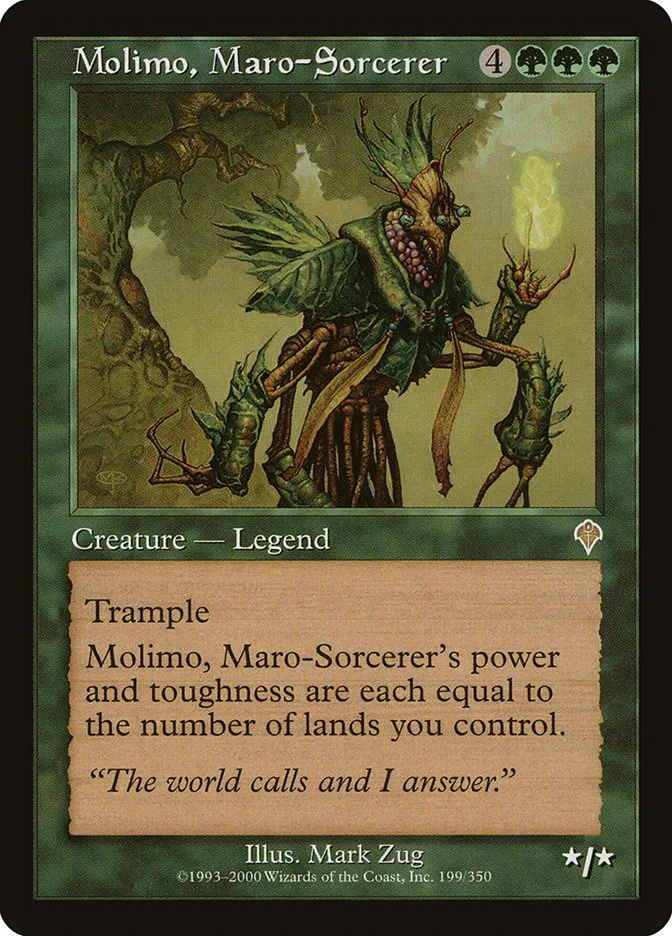 2000 Invasion Molimo, Maro-Sorcerer #199 rare card image