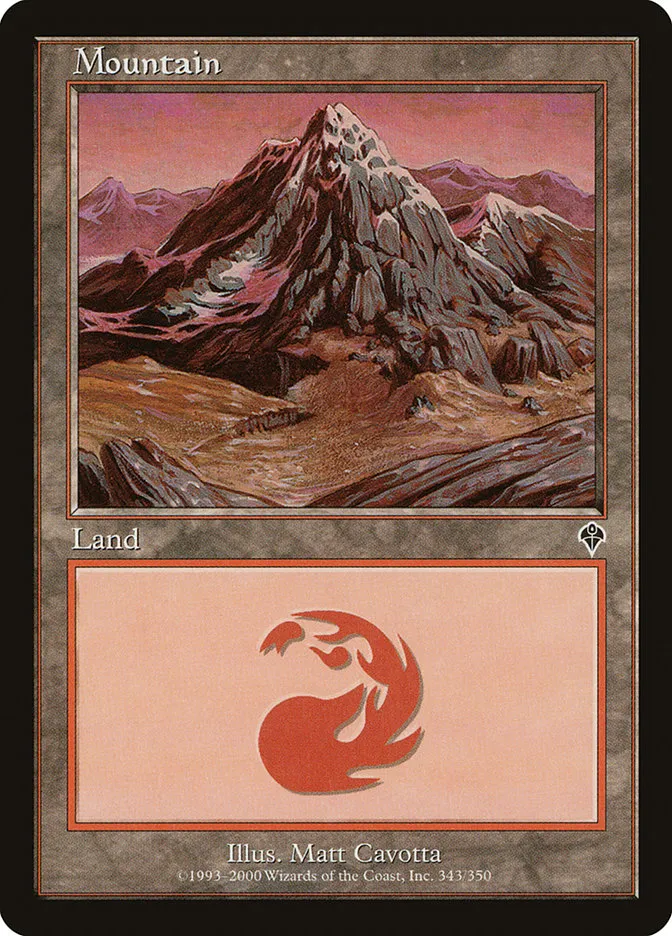 2000 Invasion Mountain common #343 common card image