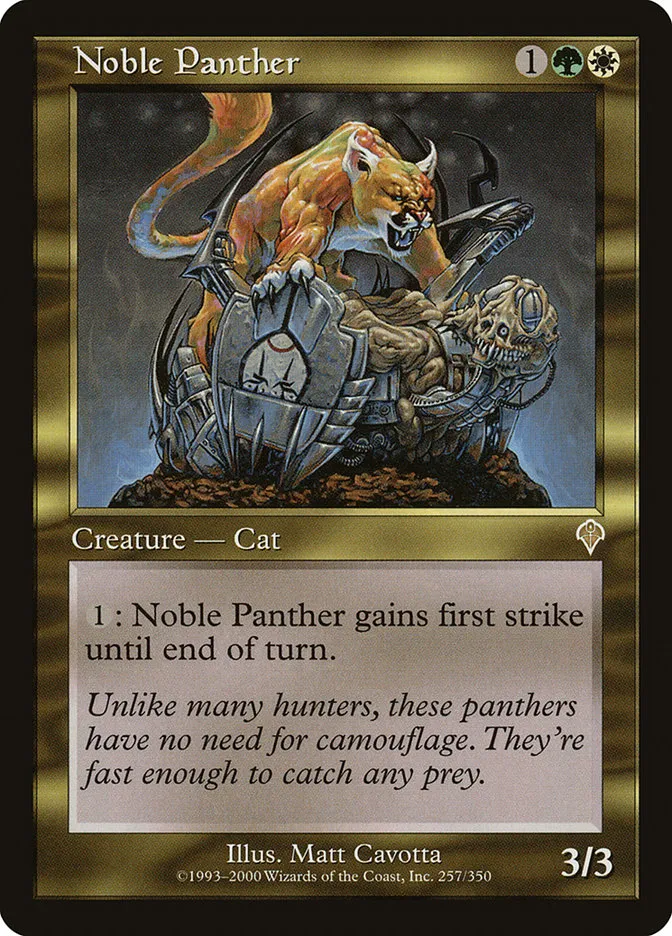 2000 Invasion Noble Panther #257 rare card image