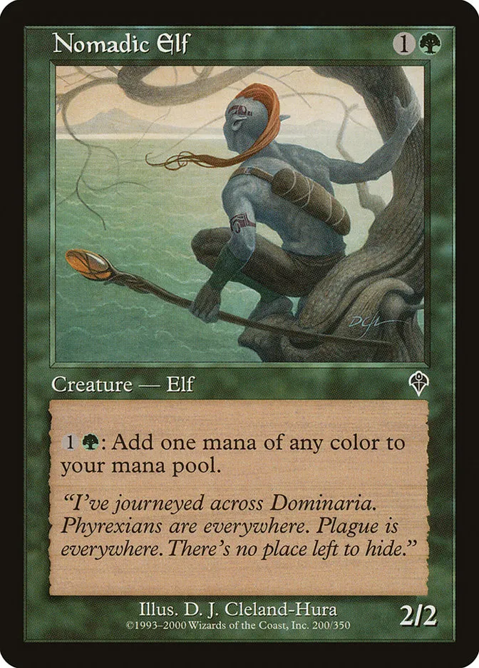 2000 Invasion Nomadic Elf common #200 common card image