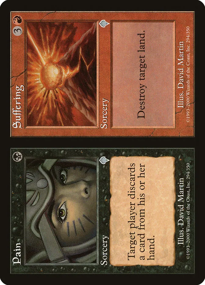 2000 Invasion Pain // Suffering uncommon #294 uncommon card image