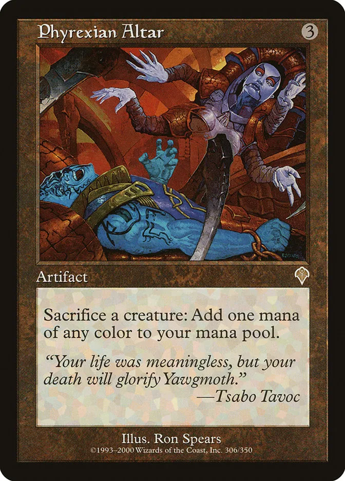 2000 Invasion Phyrexian Altar [Foil] rare #306 rare card image