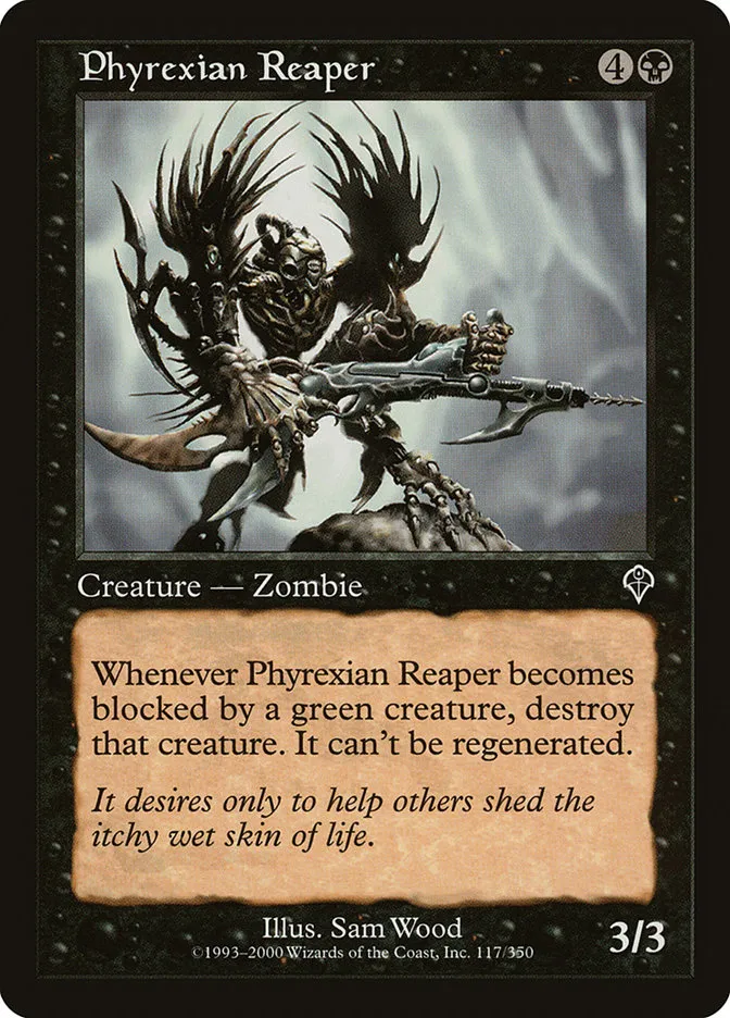 2000 Invasion Phyrexian Reaper common #117 common card image