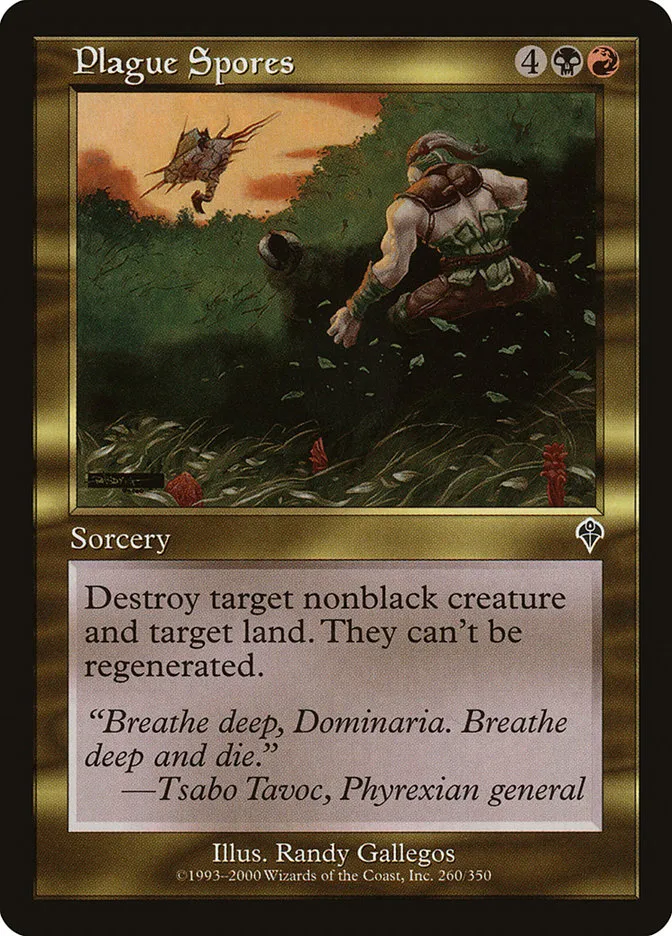 2000 Invasion Plague Spores common #260 common card image