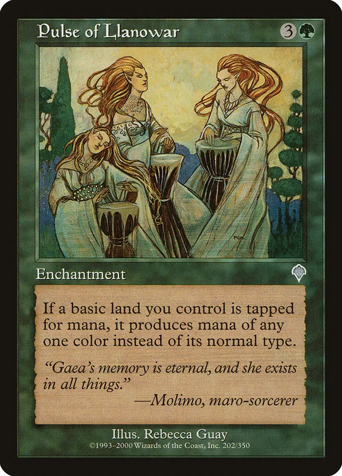 2000 Invasion Pulse of Llanowar #202 uncommon card image