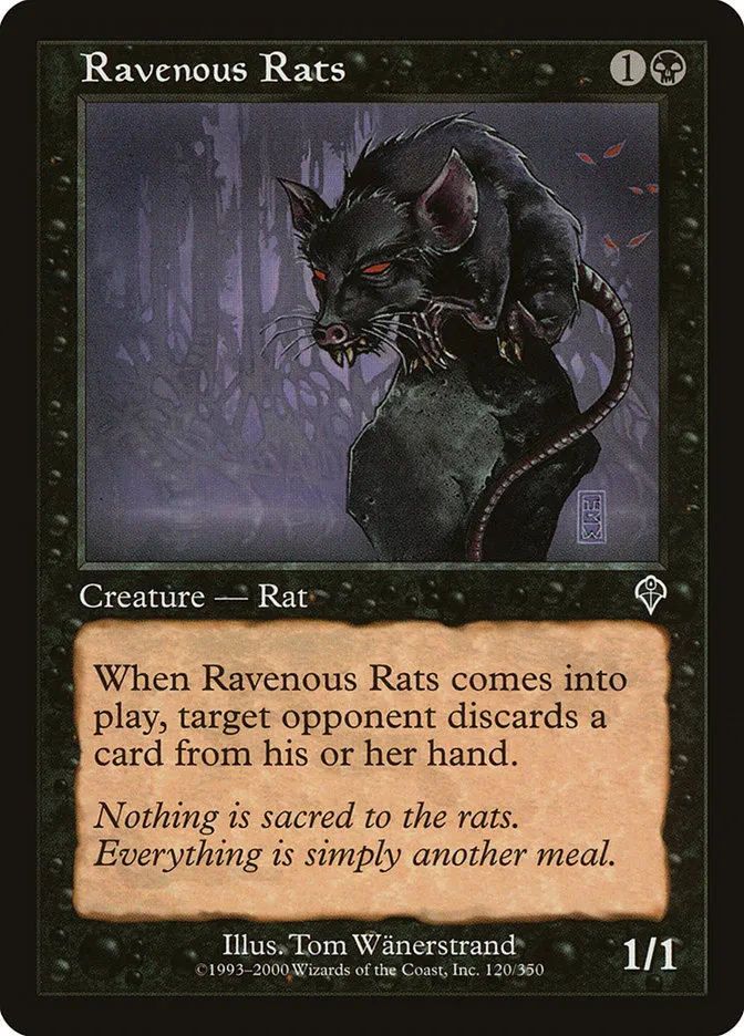 2000 Invasion Ravenous Rats common #120 common card image