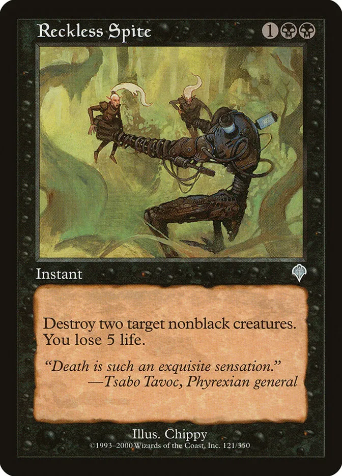 2000 Invasion Reckless Spite uncommon #121 uncommon card image