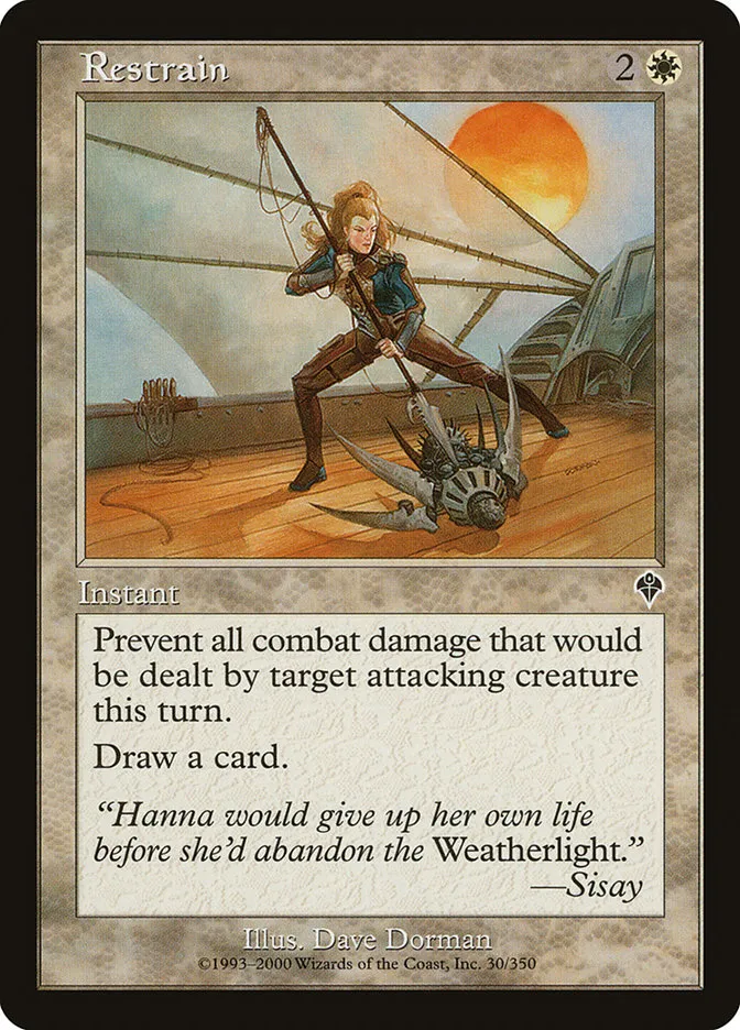2000 Invasion Restrain common #30 common card image