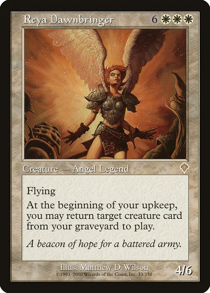 2000 Invasion Reya Dawnbringer rare #33 rare card image