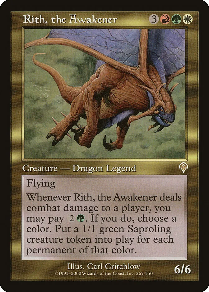 2000 Invasion Rith, the Awakener rare #267 rare card image