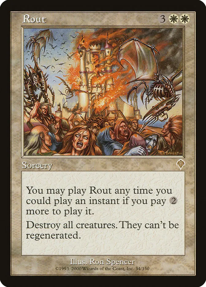 2000 Invasion Rout rare #34 rare card image