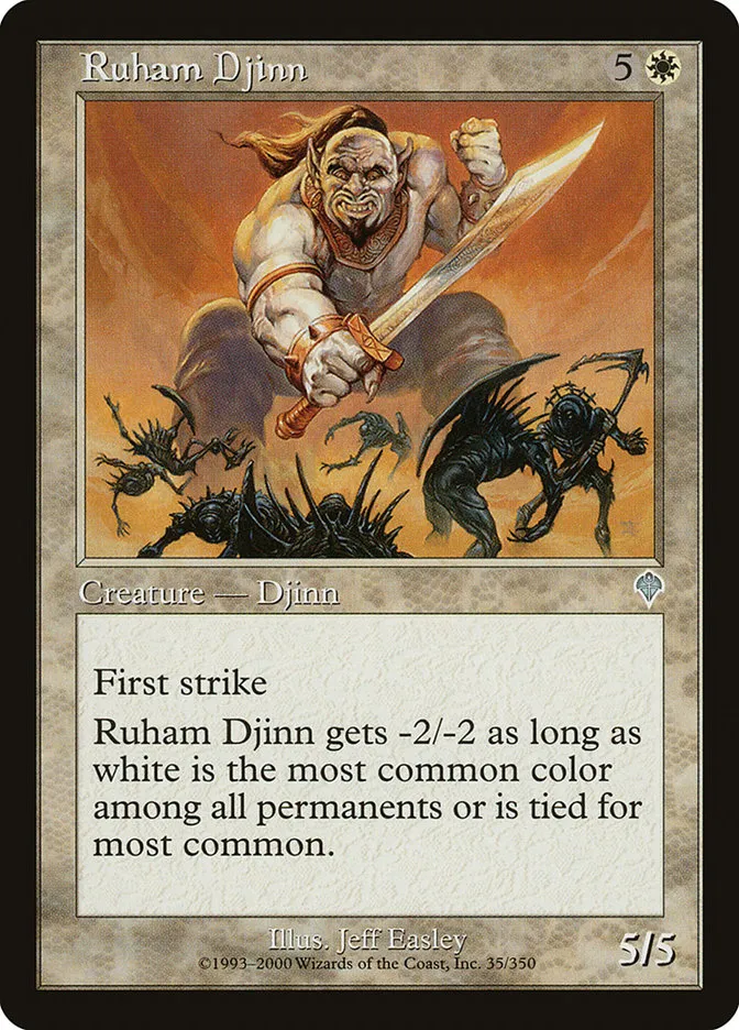 2000 Invasion Ruham Djinn #35 uncommon card image