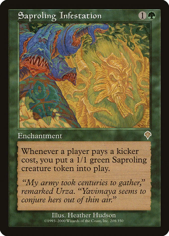 2000 Invasion Saproling Infestation rare #208 rare card image