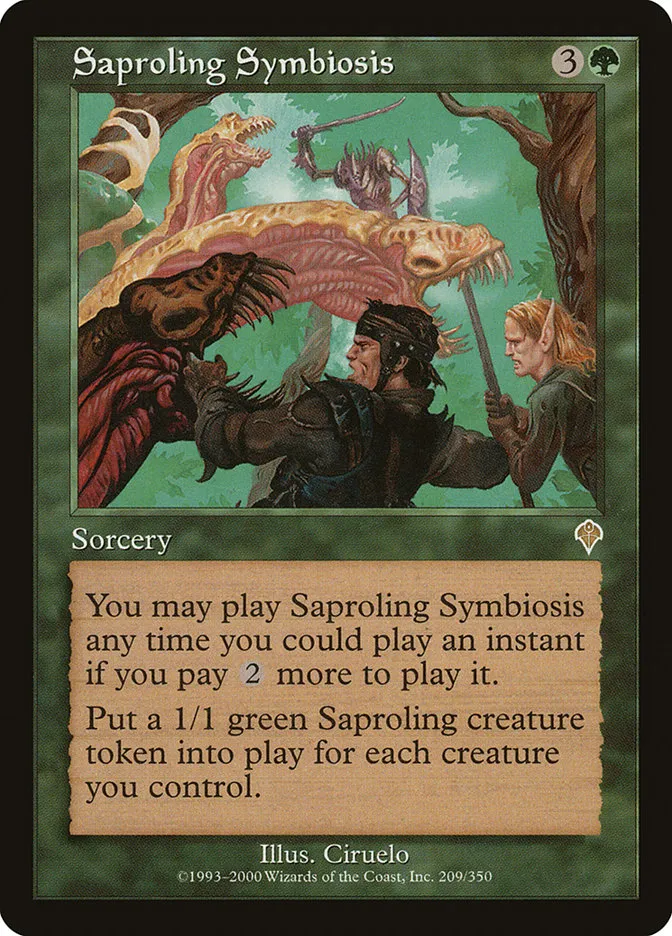 2000 Invasion Saproling Symbiosis rare #209 rare card image
