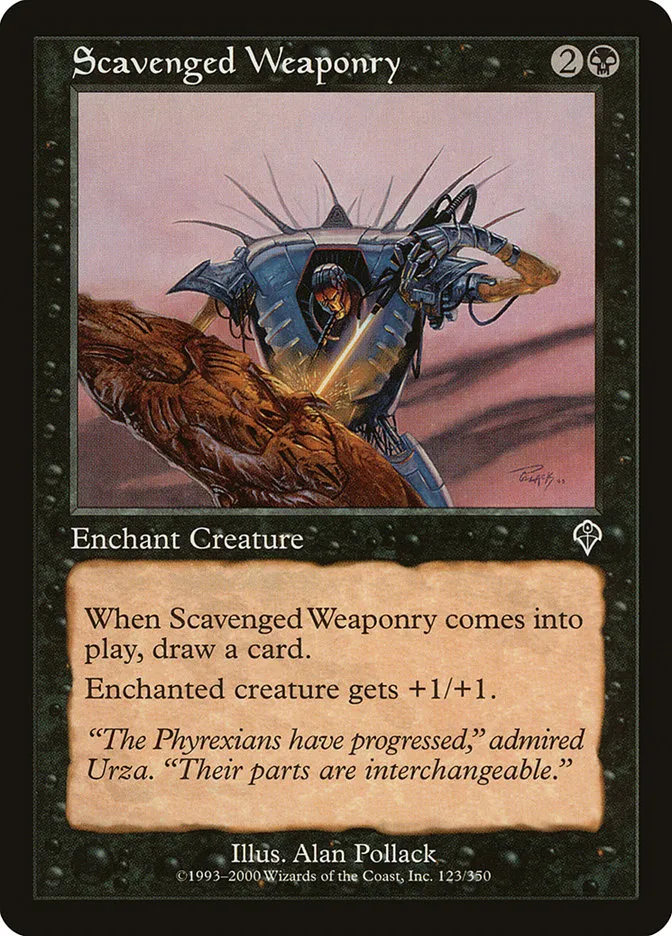 2000 Invasion Scavenged Weaponry common #123 common card image