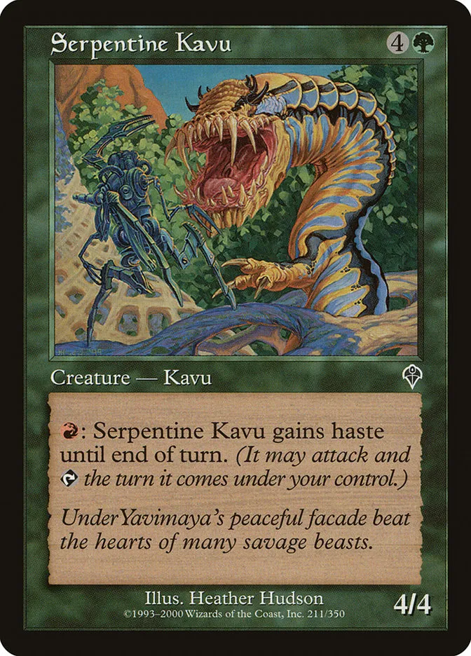 2000 Invasion Serpentine Kavu common #211 common card image