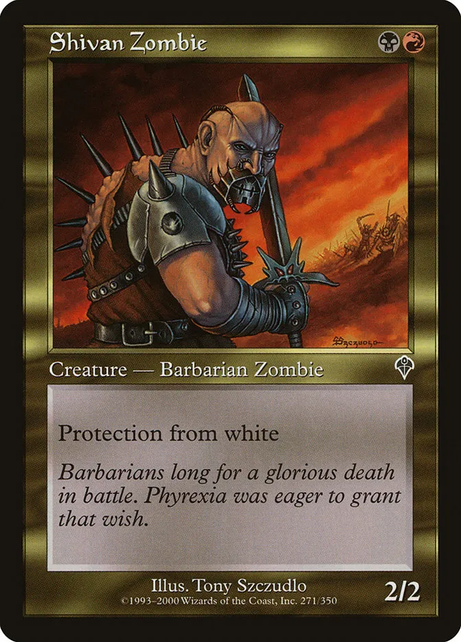 2000 Invasion Shivan Zombie common #271 common card image