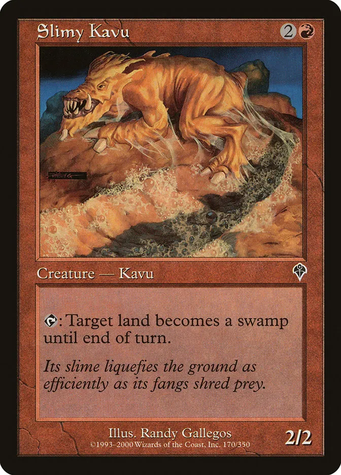 2000 Invasion Slimy Kavu common #170 common card image