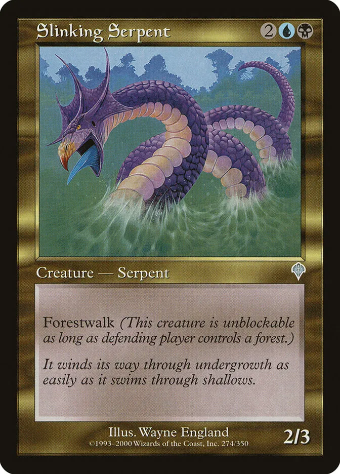 2000 Invasion Slinking Serpent uncommon #274 uncommon card image