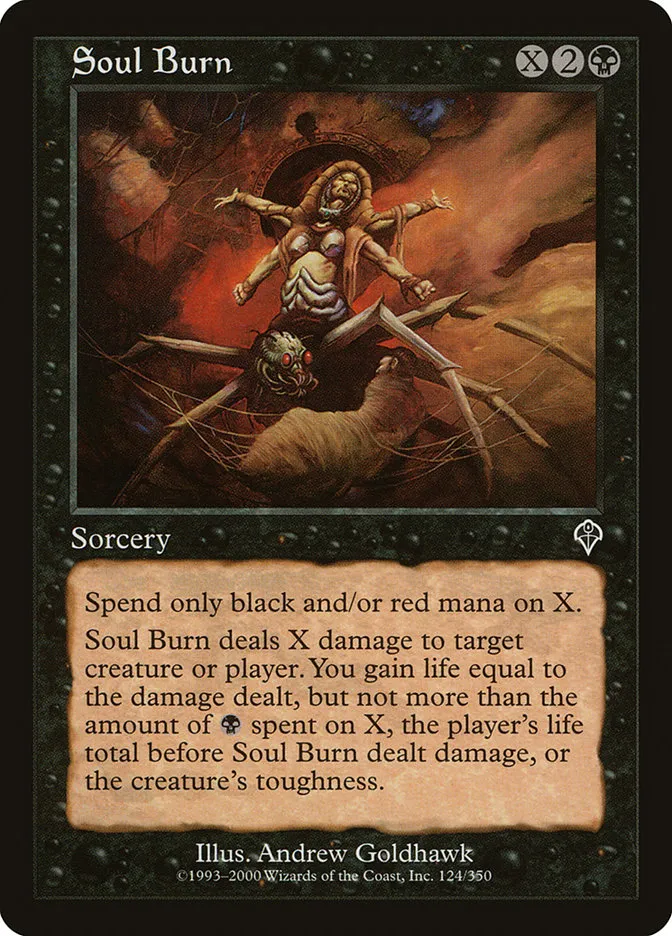 2000 Invasion Soul Burn common #124 common card image
