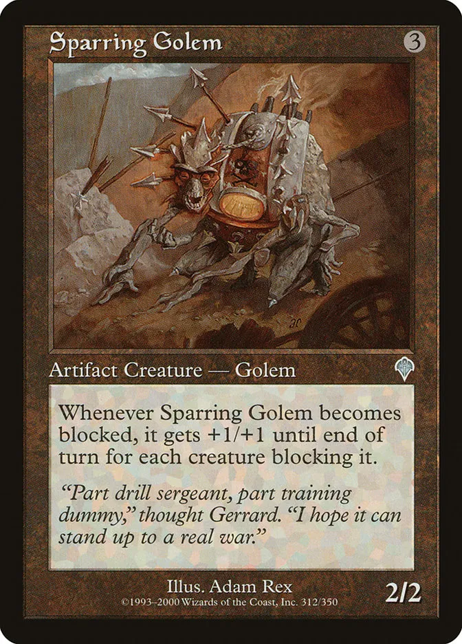 2000 Invasion Sparring Golem uncommon #312 uncommon card image