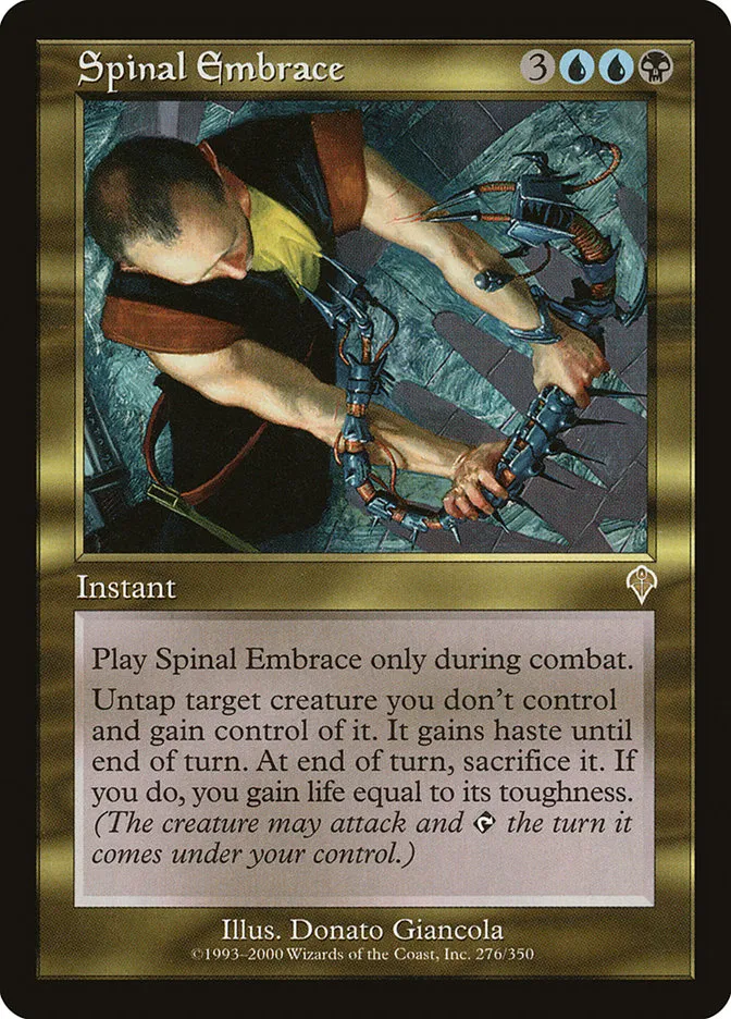2000 Invasion Spinal Embrace rare #276 rare card image