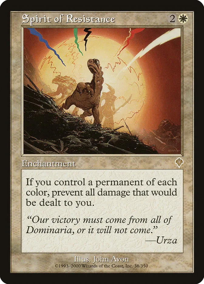 2000 Invasion Spirit of Resistance #38 rare card image