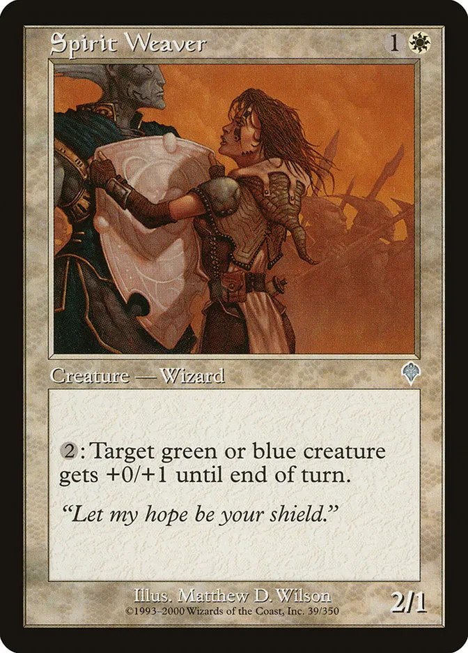 2000 Invasion Spirit Weaver uncommon #39 uncommon card image