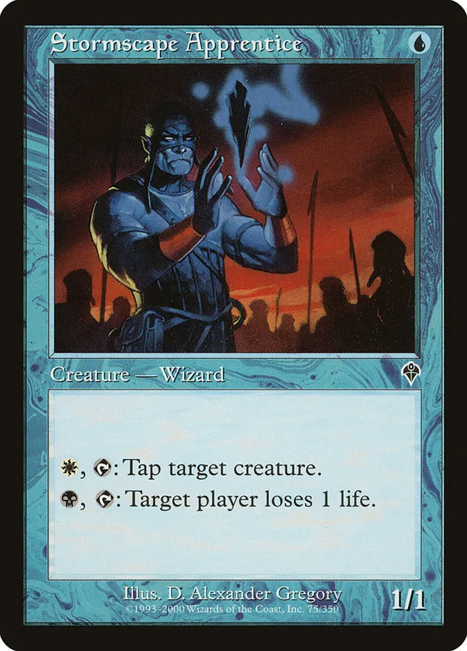 2000 Invasion Stormscape Apprentice common #75 common card image