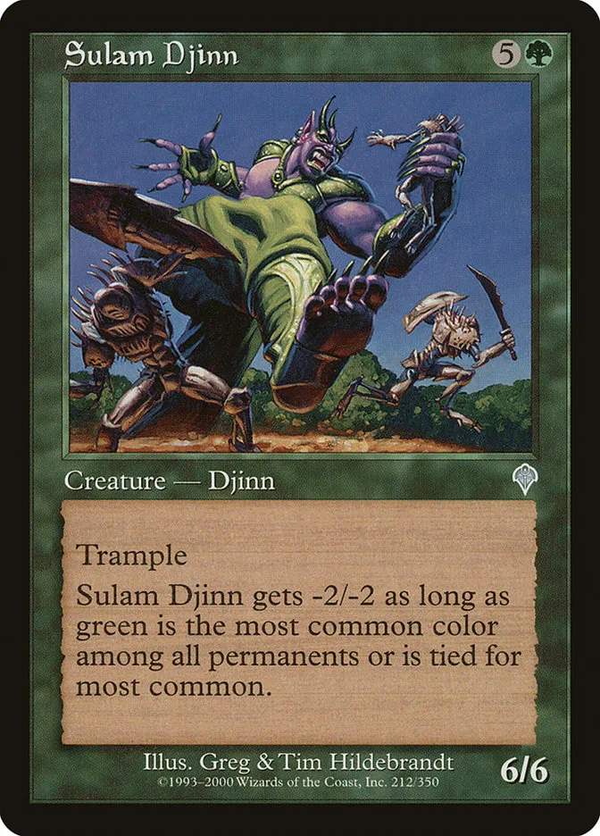 2000 Invasion Sulam Djinn uncommon #212 uncommon card image