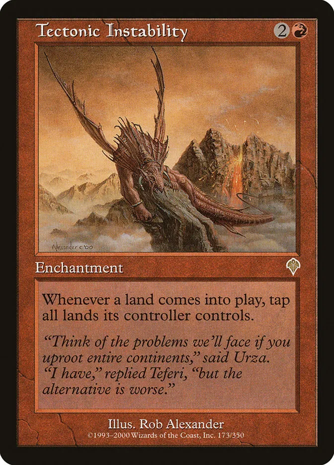 2000 Invasion Tectonic Instability rare #173 rare card image