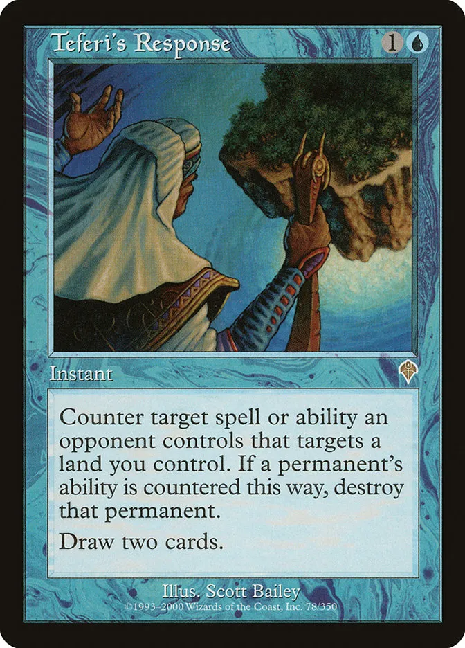 2000 Invasion Teferi's Response rare #78 rare card image