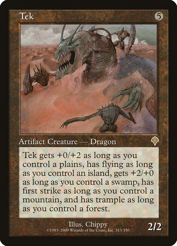 2000 Invasion Tek rare #313 rare card image
