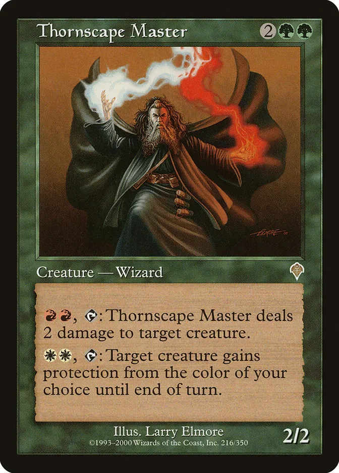 2000 Invasion Thornscape Master rare #216 rare card image