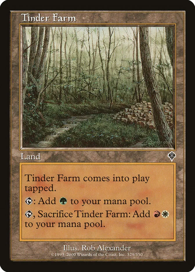 2000 Invasion Tinder Farm common #329 common card image