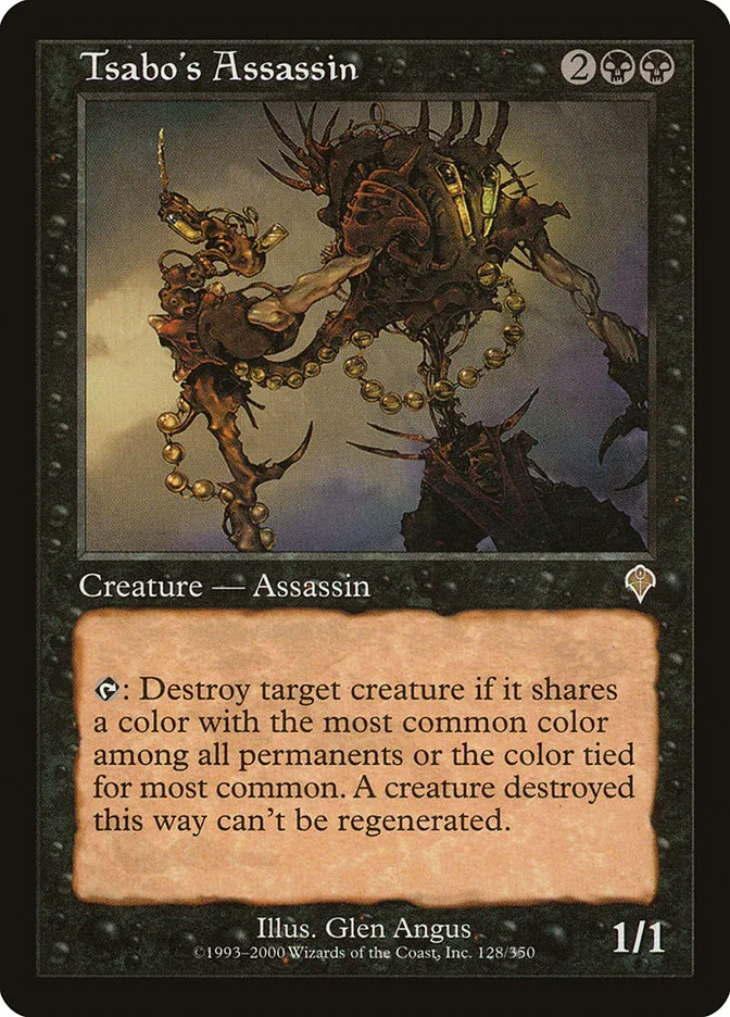 2000 Invasion Tsabo's Assassin rare #128 rare card image