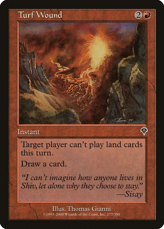 2000 Invasion Turf Wound common #177 common card image