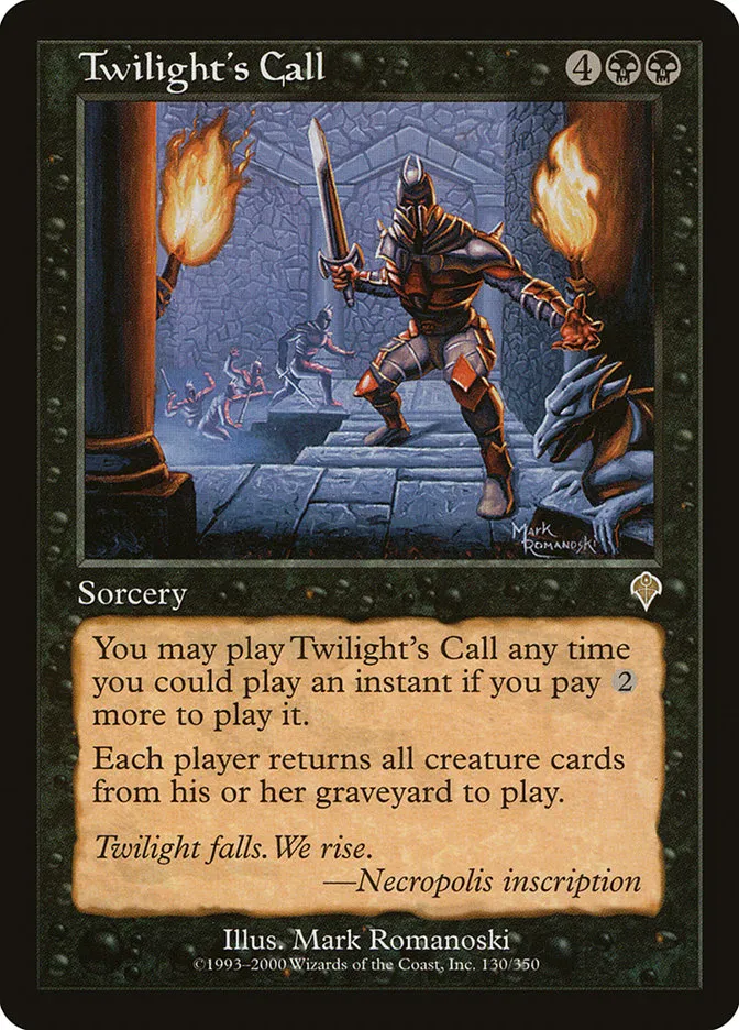 2000 Invasion Twilight's Call rare #130 rare card image