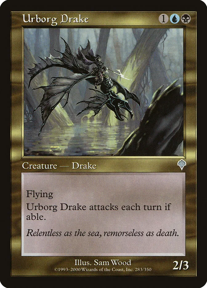 2000 Invasion Urborg Drake uncommon #283 uncommon card image