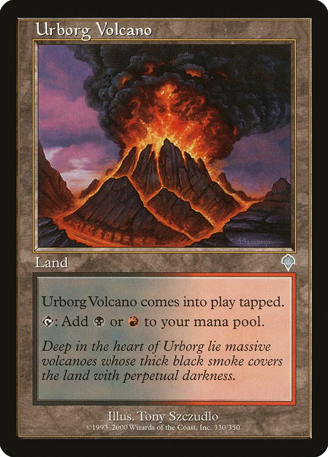 2000 Invasion Urborg Volcano #330 uncommon card image