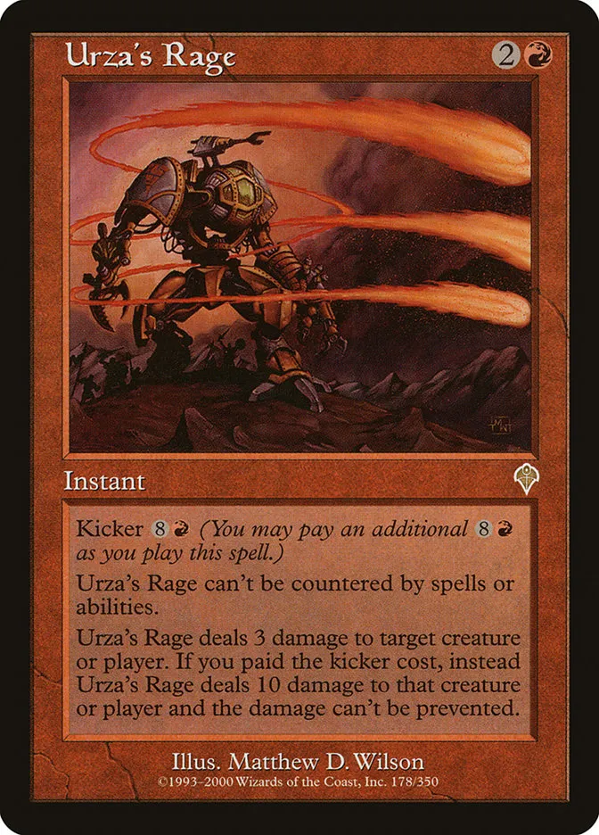 2000 Invasion Urza's Rage rare #178 rare card image