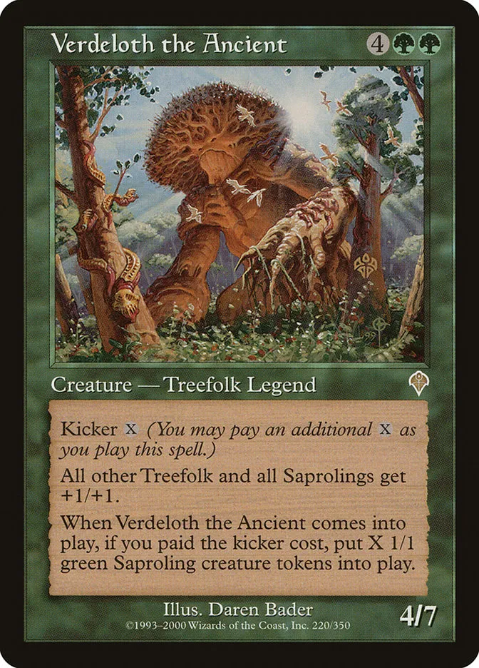 2000 Invasion Verdeloth the Ancient rare #220 rare card image