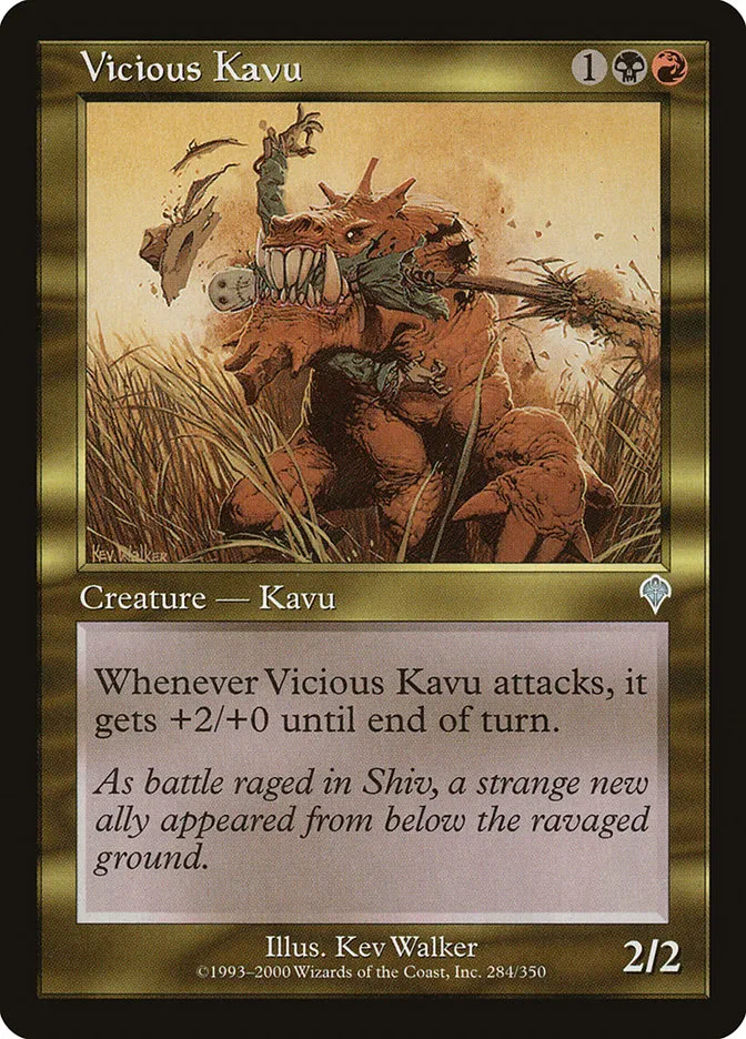2000 Invasion Vicious Kavu uncommon #284 uncommon card image