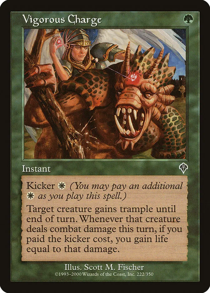 2000 Invasion Vigorous Charge common #222 common card image