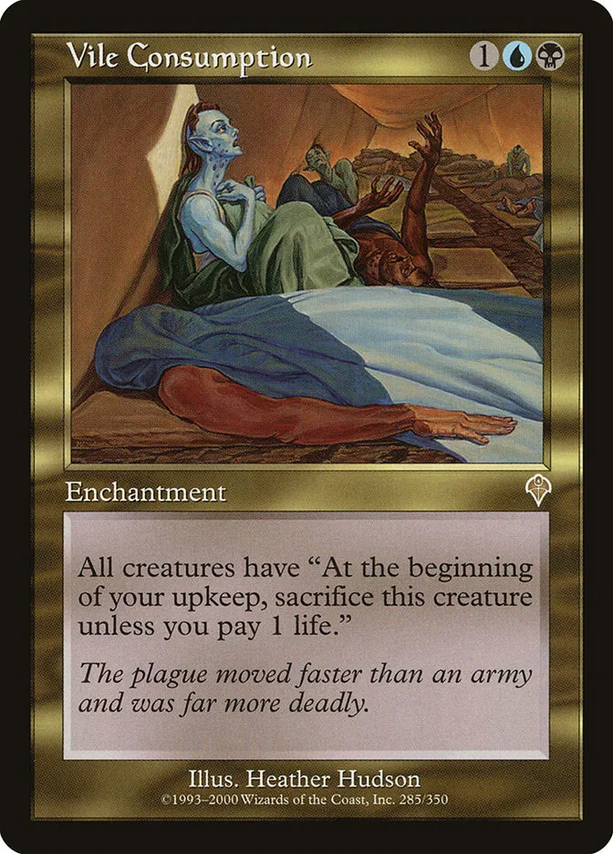2000 Invasion Vile Consumption [Foil] rare #285 rare card image