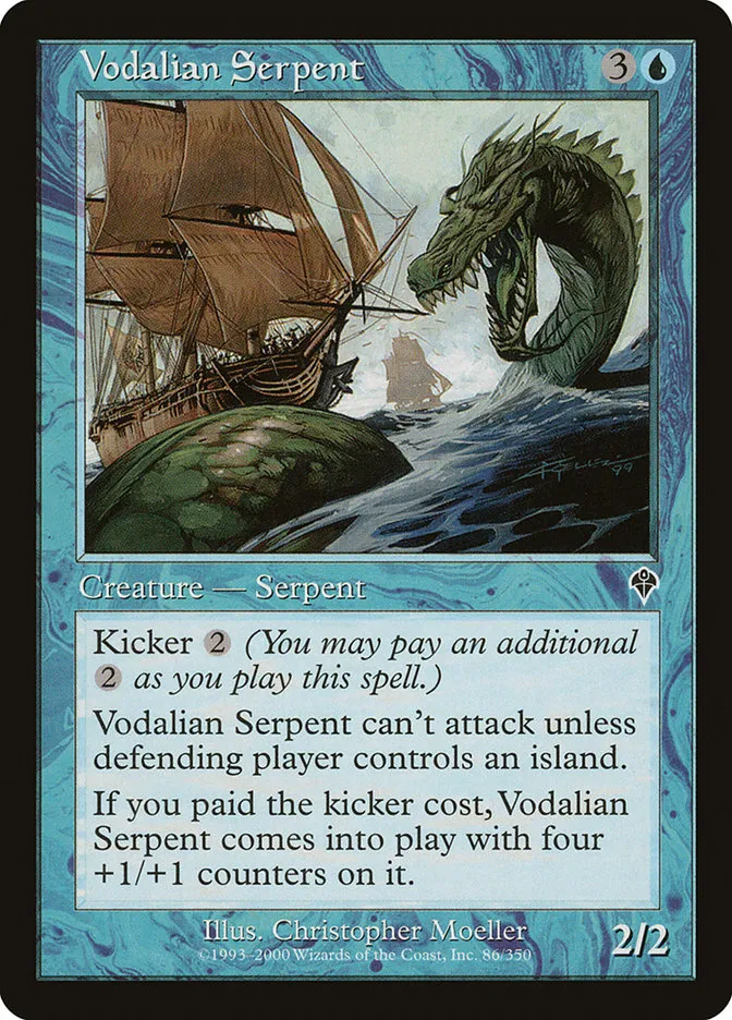 2000 Invasion Vodalian Serpent common #86 common card image