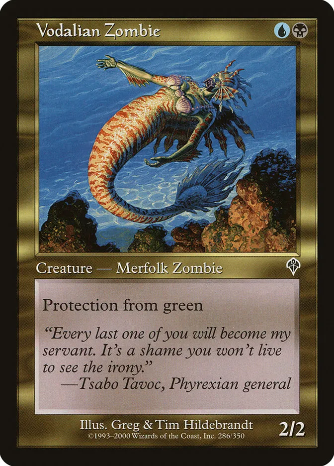 2000 Invasion Vodalian Zombie common #286 common card image