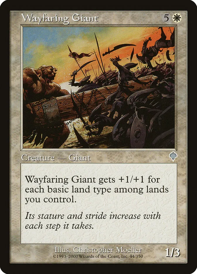 2000 Invasion Wayfaring Giant uncommon #44 uncommon card image