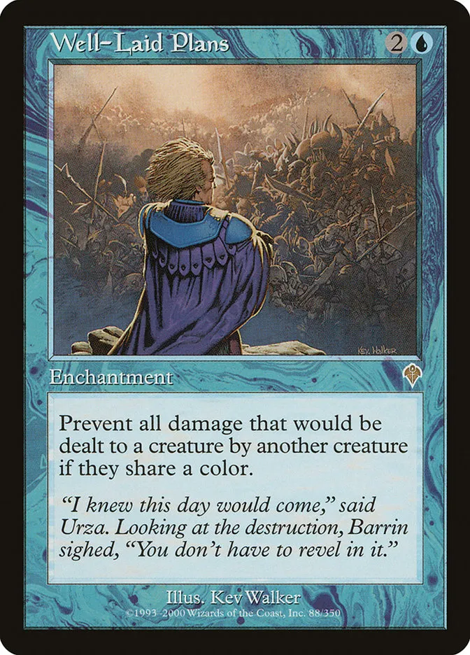 2000 Invasion Well-Laid Plans rare #88 rare card image