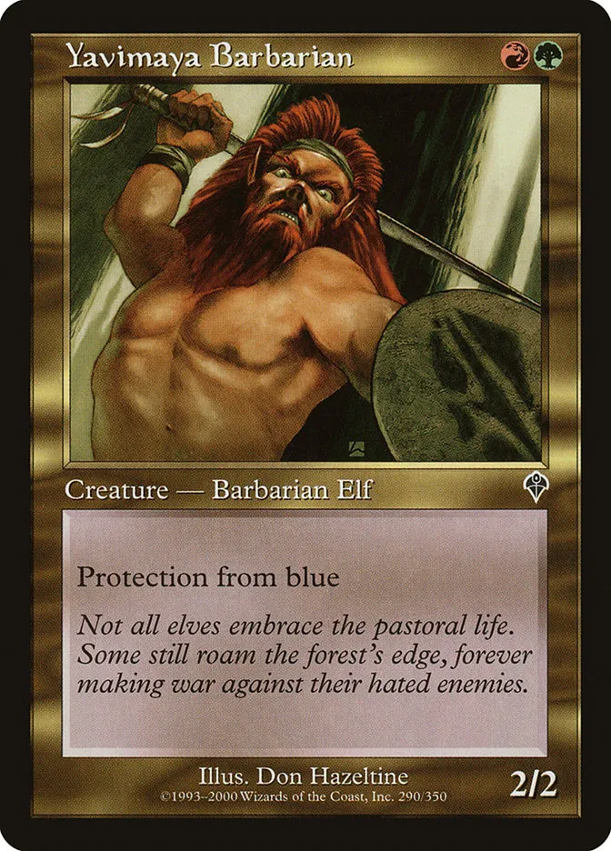 2000 Invasion Yavimaya Barbarian common #290 common card image